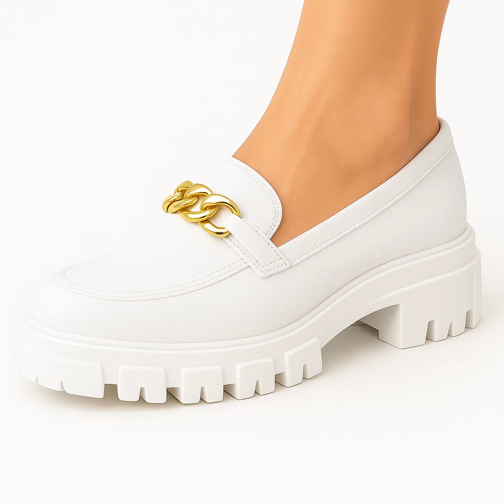 Mocassim Feminino – Tratorado com Corrente Fashion - Hara Bela