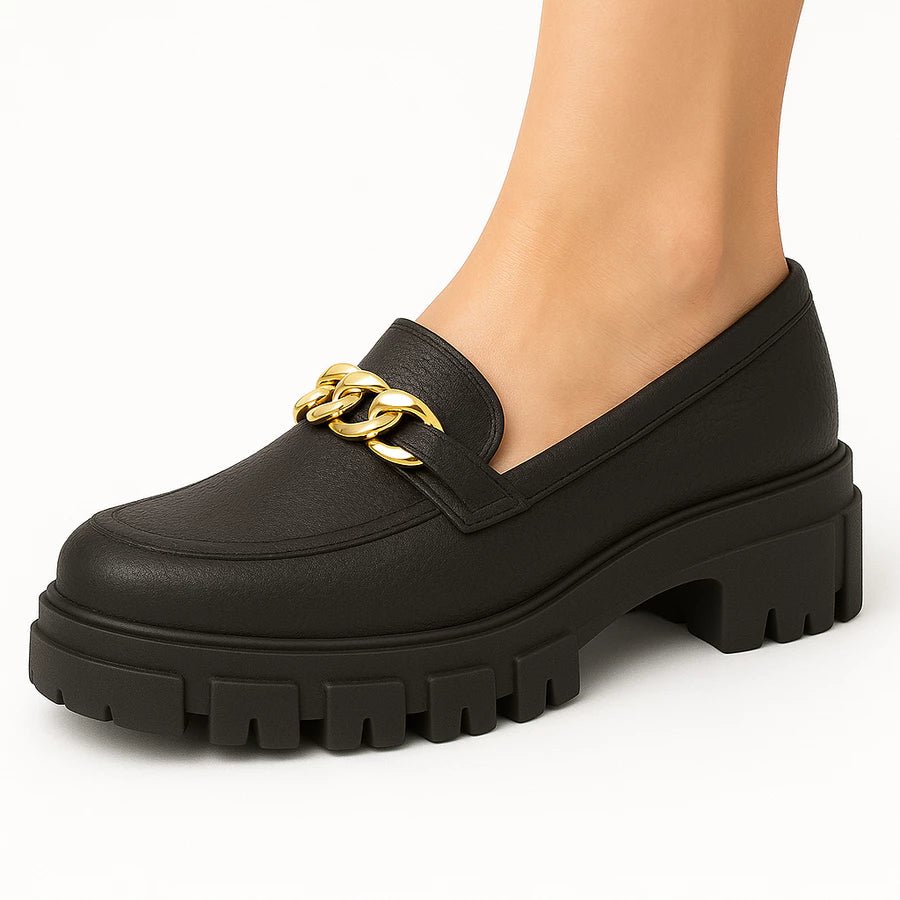 Mocassim Feminino – Tratorado com Corrente Fashion - Hara Bela