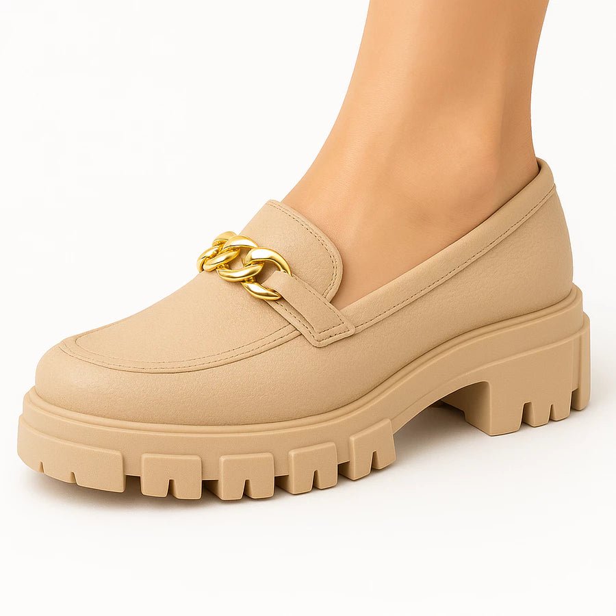 Mocassim Feminino – Tratorado com Corrente Fashion - Hara Bela