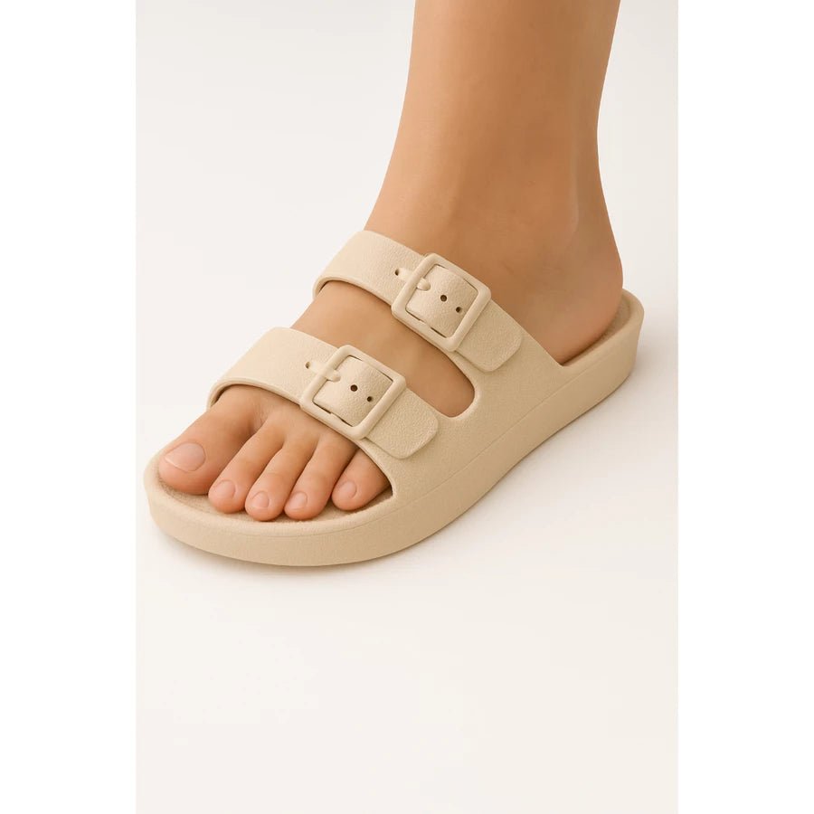 Chinelo Slide Ortopédico – Fivela Só Decorativa + Palmilha Massageadora - Hara Bela