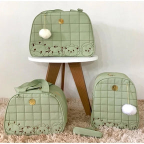 Bolsa maternidade Safari 3 peças, térmica, impermeável e com alça removível! - Hara Bela
