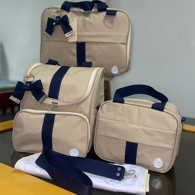 Kit De Bolsas Mala Maternidade Super Luxo Com 4 Peças - Hara Bela