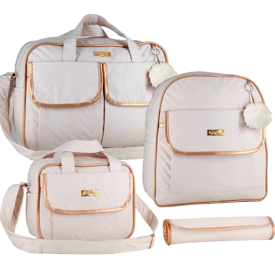 Kit Bolsa 4 Peças Bebe Mala Saída Maternidade com Mochila - Hara Bela