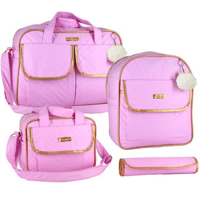 Kit Bolsa 4 Peças Bebe Mala Saída Maternidade com Mochila - Hara Bela