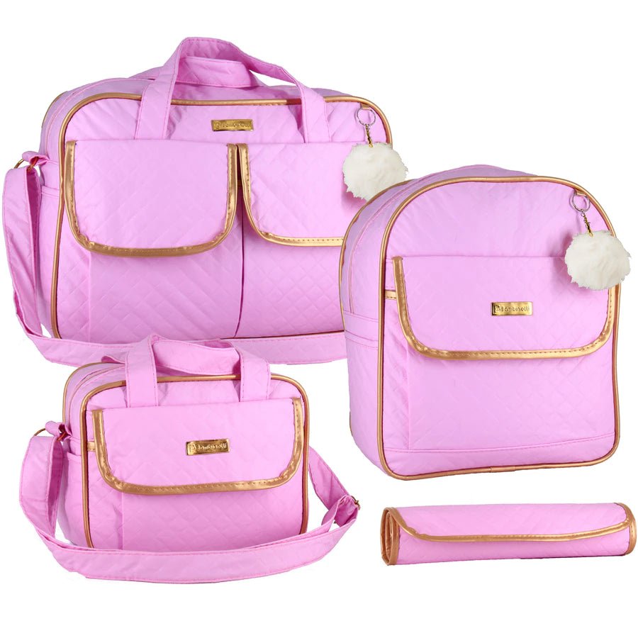 Kit Bolsa 4 Peças Bebe Mala Saída Maternidade com Mochila - Hara Bela