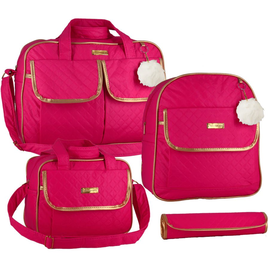 Kit Bolsa 4 Peças Bebe Mala Saída Maternidade com Mochila - Hara Bela