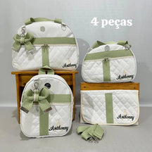 Conjunto de bolsas maternidade afeto personalizadas - Hara Bela