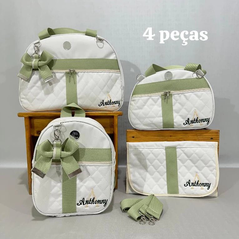 Conjunto de bolsas maternidade afeto personalizadas - Hara Bela