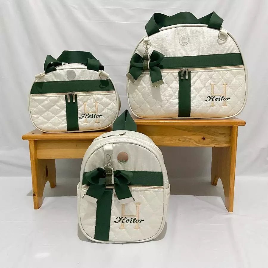 Conjunto de bolsas maternidade afeto personalizadas - Hara Bela