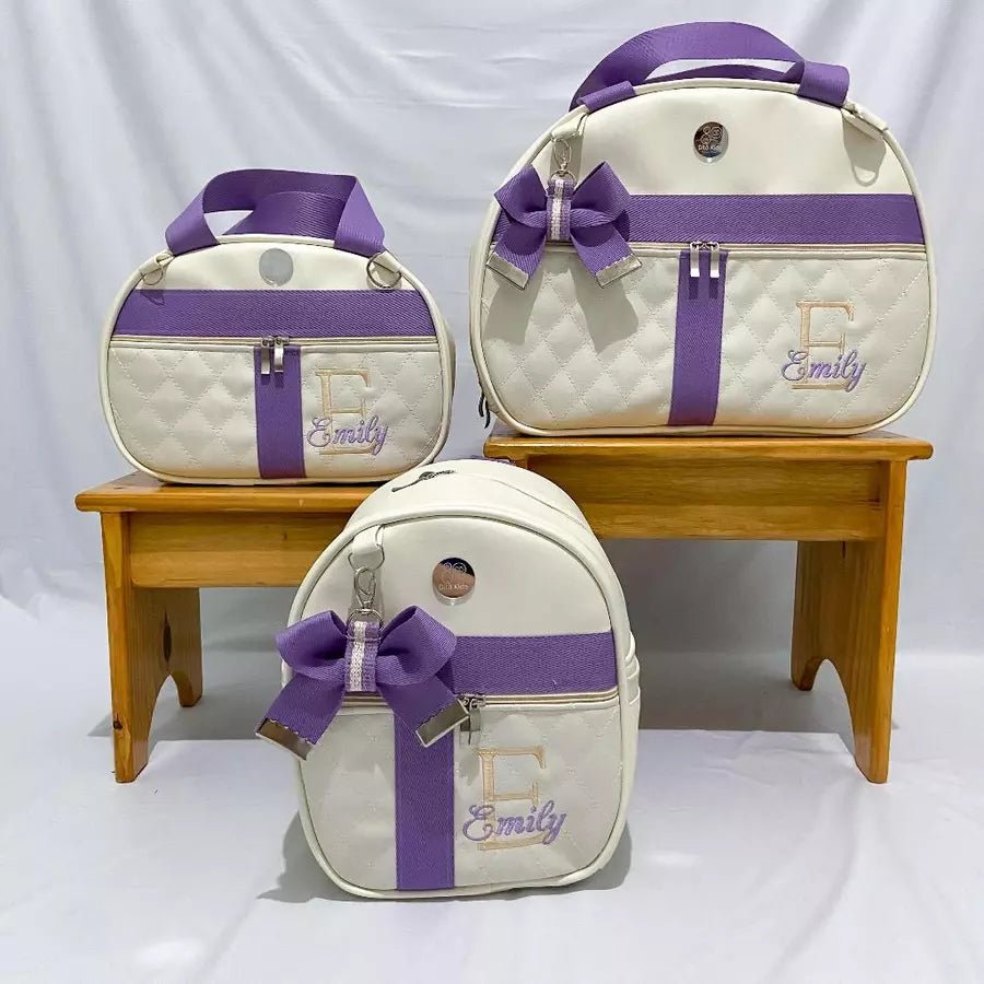 Conjunto de bolsas maternidade afeto personalizadas - Hara Bela