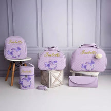 Kit bolsa maternidade borboleta para menina 5 peças (personalizado) - Hara Bela