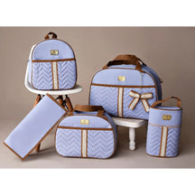 Kit 5 Bolsas Maternidade com Porta Mamadeira e Mochila - Hara Bela