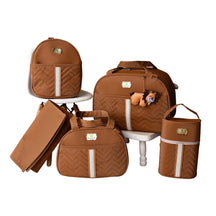 Kit 5 Bolsas Maternidade com Porta Mamadeira e Mochila - Hara Bela