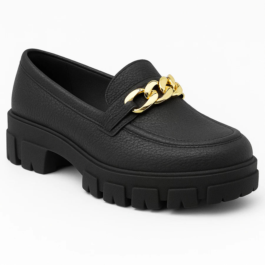 Mocassim Feminino – Tratorado com Corrente Fashion - Hara Bela