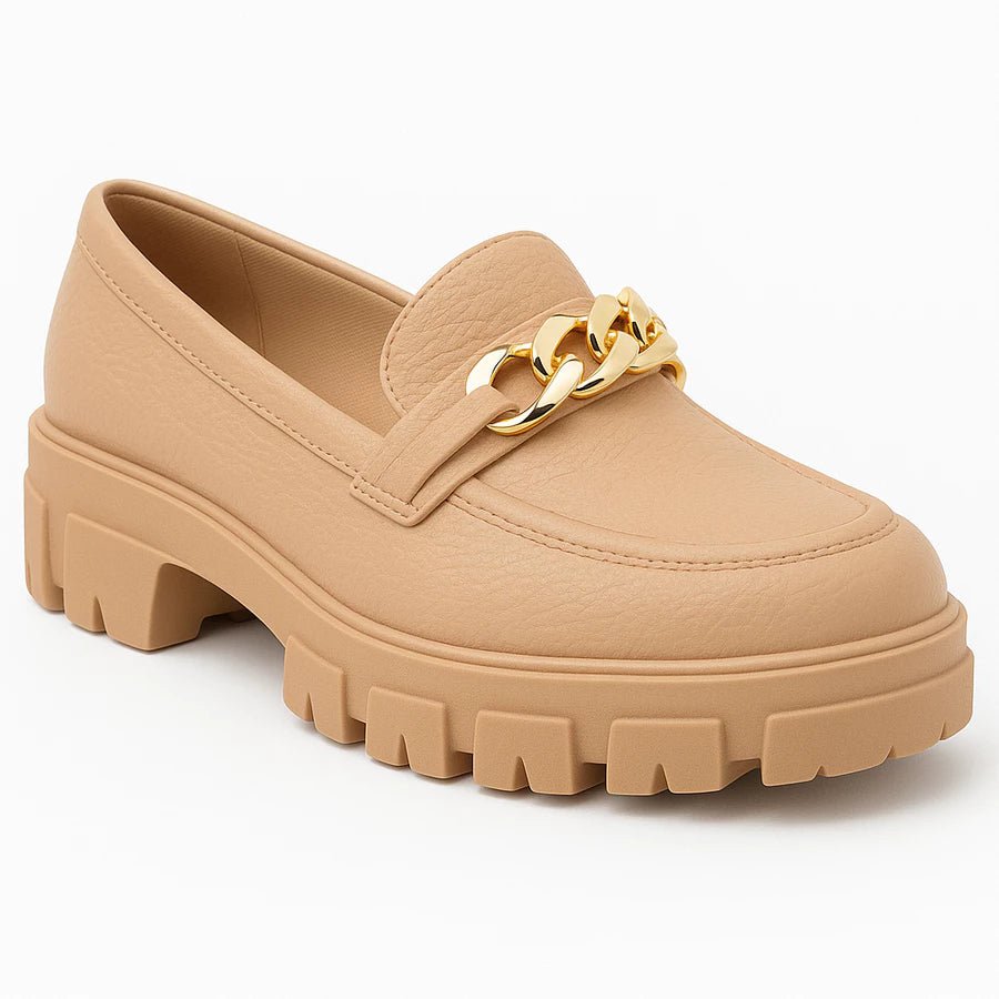 Mocassim Feminino – Tratorado com Corrente Fashion - Hara Bela