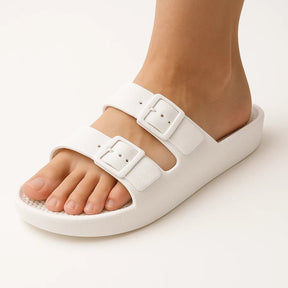 Chinelo Slide Ortopédico – Fivela Só Decorativa + Palmilha Massageadora - Hara Bela