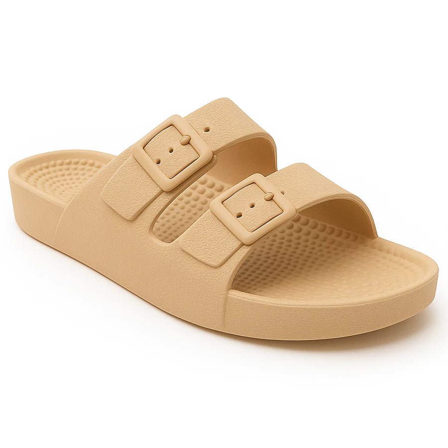 Chinelo Slide Ortopédico – Fivela Só Decorativa + Palmilha Massageadora - Hara Bela