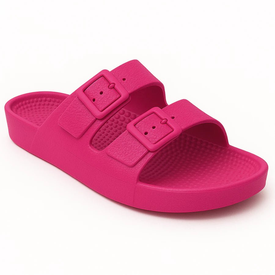 Chinelo Slide Ortopédico – Fivela Só Decorativa + Palmilha Massageadora - Hara Bela