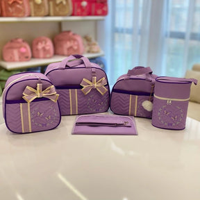 Kit Bolsa Maternidade para Bebê Conjunto com 5 peças Borboletas - Hara Bela