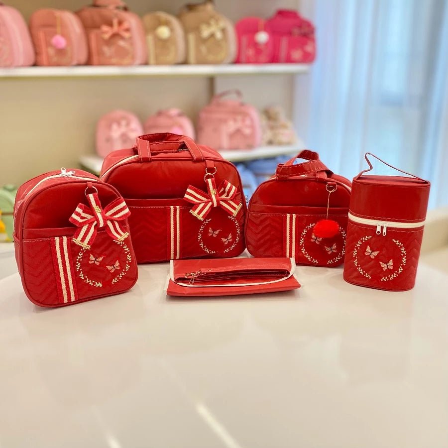 Kit Bolsa Maternidade para Bebê Conjunto com 5 peças Borboletas - Hara Bela