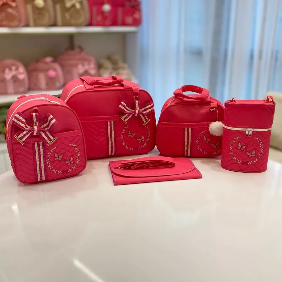 Kit Bolsa Maternidade para Bebê Conjunto com 5 peças Borboletas - Hara Bela
