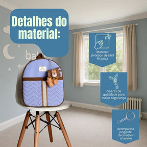 Kit de Bolsa de Bebê 4 Peças Com Pingente do Leão Saída Maternidade - Hara Bela