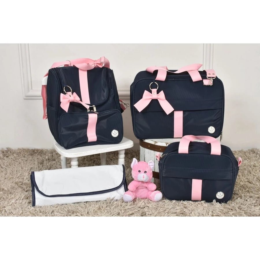Kit De Bolsas Mala Maternidade Super Luxo Com 4 Peças - Hara Bela