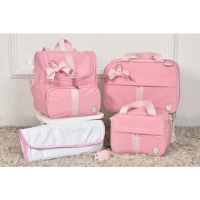 Kit De Bolsas Mala Maternidade Super Luxo Com 4 Peças - Hara Bela