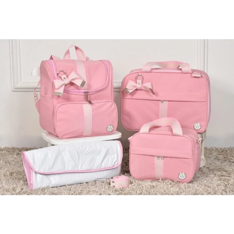 Kit De Bolsas Mala Maternidade Super Luxo Com 4 Peças - Hara Bela