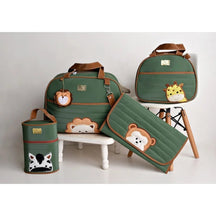 Kit 4 Peças Bolsas de Bebê Maternidade Família Bichinhos - Hara Bela